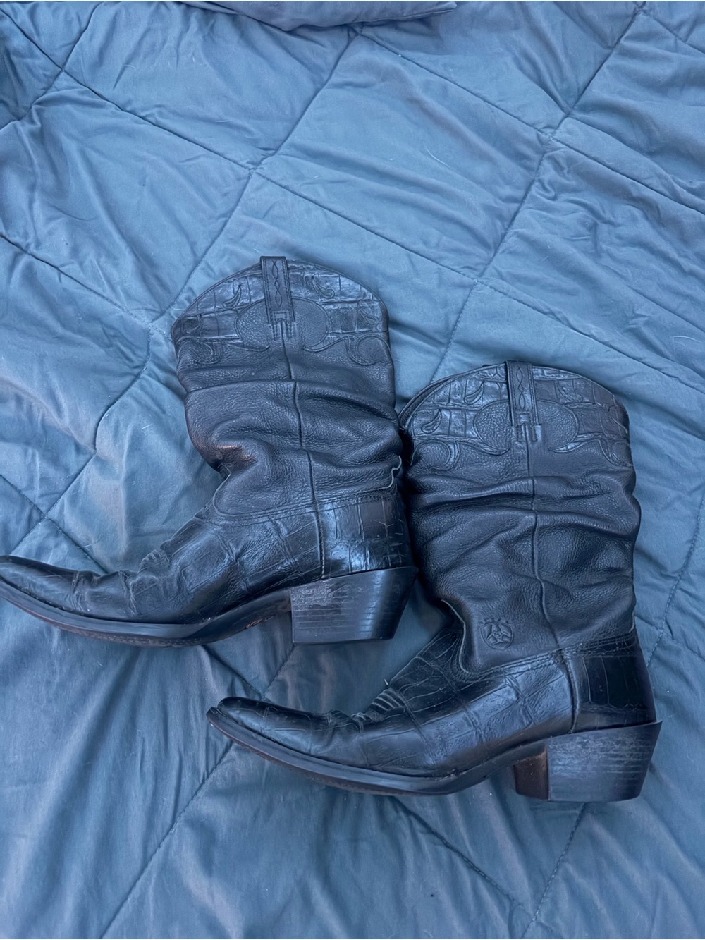 Ariat Black Western Leather Ankle Boots - Women's